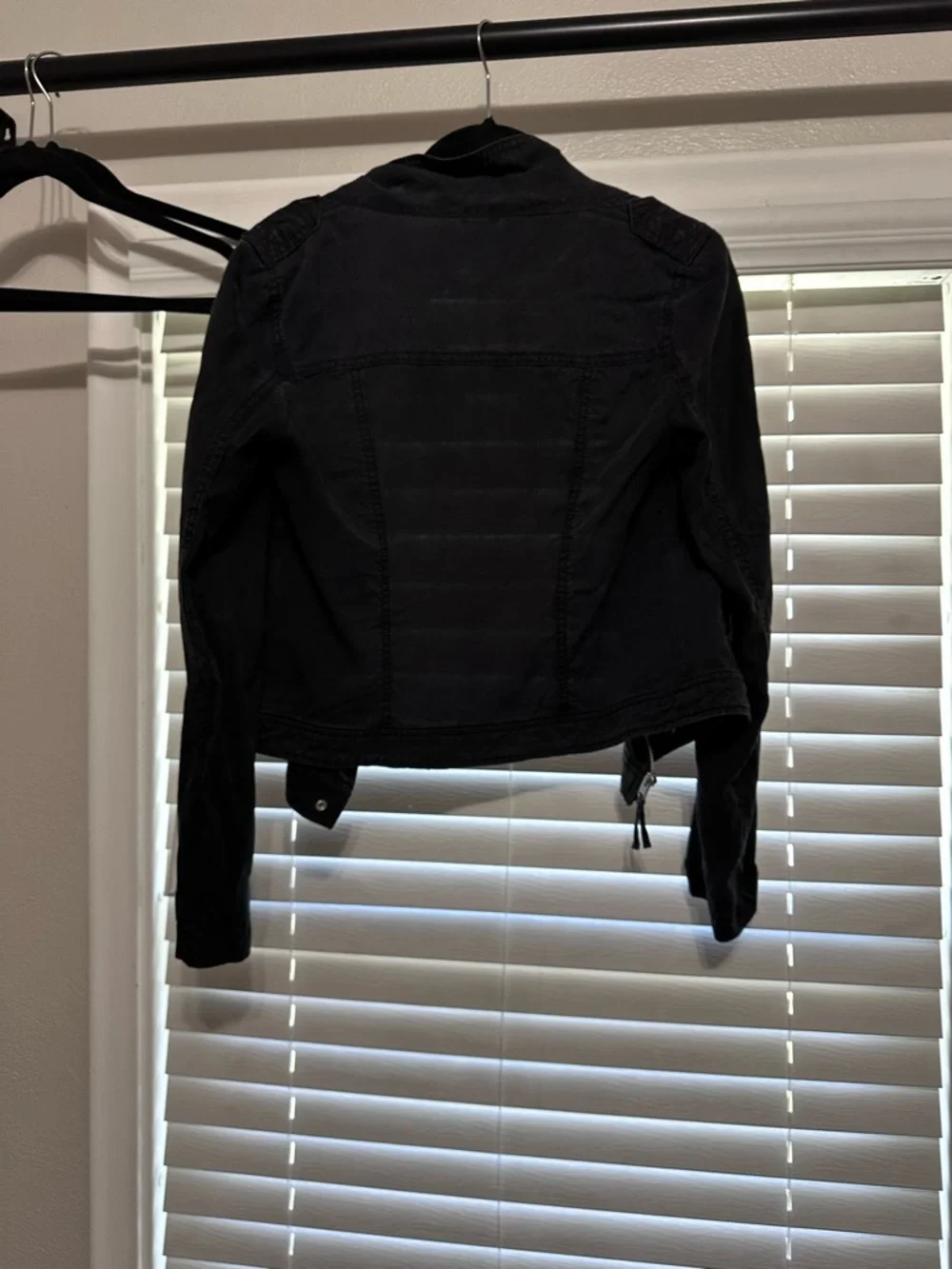 Express Black Moto-Style Zip Jacket - Picture 3 of 3